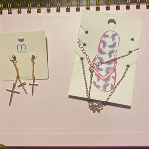 earring and anklet